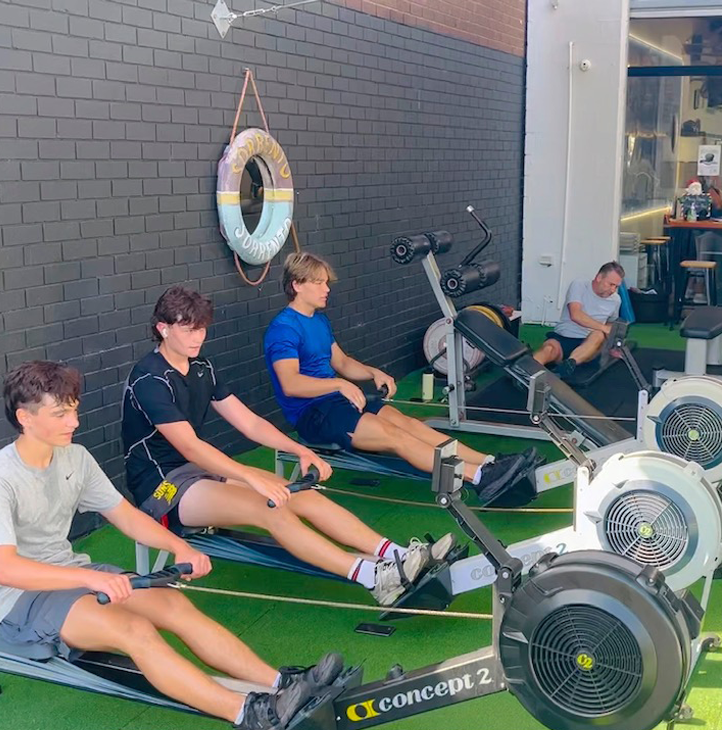 Concept 2 rowers in the rowing area at Re-Creation Health Club Sorrento